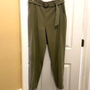 Pants- soft and flowing but fitted nicely.  Belted